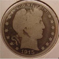 1915-D BARBER HALF DOLLAR
