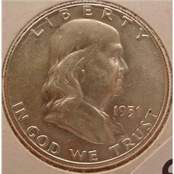 1951-P FRANKLIN HALF DOLLAR UNC. BU++