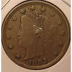 1903 LIBERTY / V NICKEL VF+