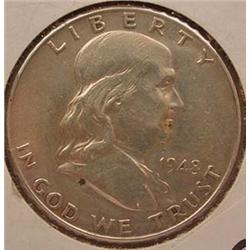1948-P FRANKLIN HALF DOLLAR AU