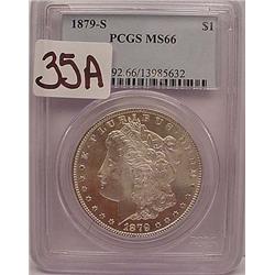 1879-S MORGAN SILVER DOLLAR PCGS MS-66