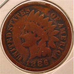 1886 INDIAN HEAD CENT - TYPE 1 - VG
