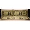 Image 1 : LOT OF 4 1957 SERIES 1 DOLLAR SILVER CERTIFICATES