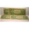 Image 2 : LOT OF 4 1957 SERIES 1 DOLLAR SILVER CERTIFICATES