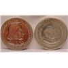 Image 1 : LOT OF 2 COMMEMORATIVE HALF DOLLARS - COLUMBUS AND