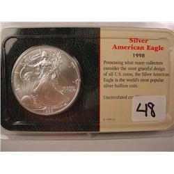 1998 SILVER EAGLE DOLLAR - UNC.