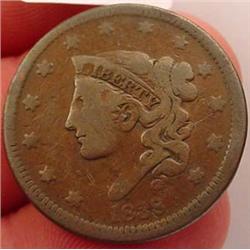 1838 LARGE CENT