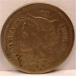 1865 3 CENT PIECE COIN