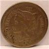 Image 1 : 1865 3 CENT PIECE COIN
