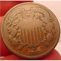 1865 2 CENT PIECE