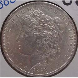 1888-P MORGAN SILVER DOLLAR XF