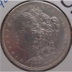 1900-P MORGAN SILVER DOLLAR UNC.