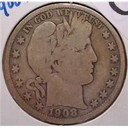 1908-D BARBER HALF DOLLAR