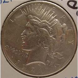 1921-P PEACE SILVER DOLLAR UNC.