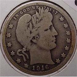 1916-P BARBER QUARTER