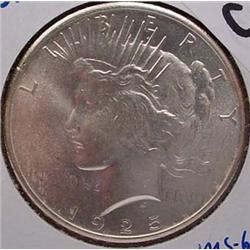 1925-P PEACE SILVER DOLLAR MS-64