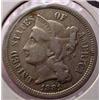 Image 1 : 1881 3 CENT NICKEL F