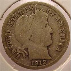 1912-D BARBER DIME