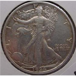 1936-P WALKING LIBERTY HALF DOLLAR AU