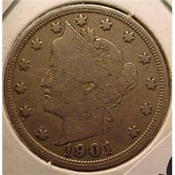 1901 LIBERTY / V NICKEL F