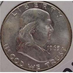 1963-P FRANKLIN HALF DOLLAR CH-BU