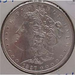 1897-P MORGAN SILVER DOLLAR MS-62