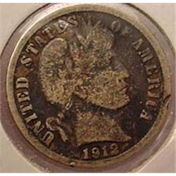 1912-D BARBER DIME