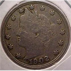 1902 LIBERTY / V NICKEL VF
