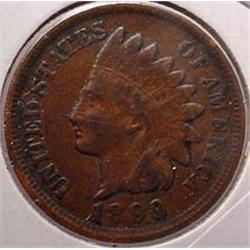 1899 INDIAN HEAD CENT XF