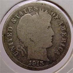 1915-P BARBER DIME
