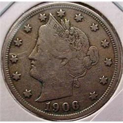 1906 LIBERTY / V NICKEL VF