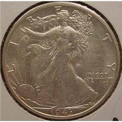 1943-S WALKING LIBERTY HALF DOLLAR CH-AU
