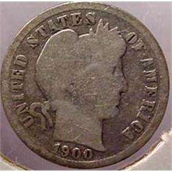 1900-S BARBER DIME