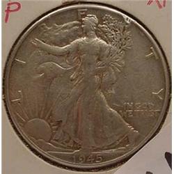1945-P WALKING LIBERTY HALF DOLLAR