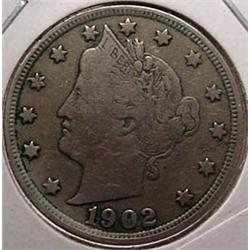 1902 LIBERTY / V NICKEL CH-VF