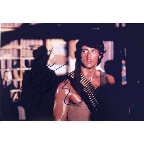 Sylvester Stallone Autograph Signed Rambo Photo