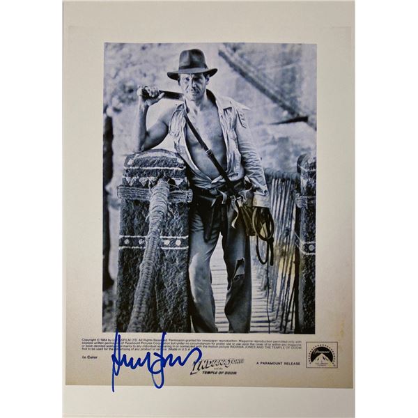 Signed Indiana Jones Media Press Photo