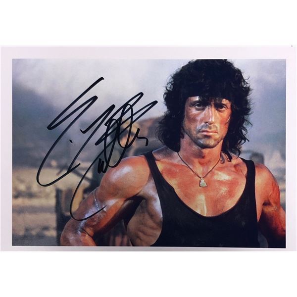 Sylvester Stallone Autograph Signed Rambo Photo