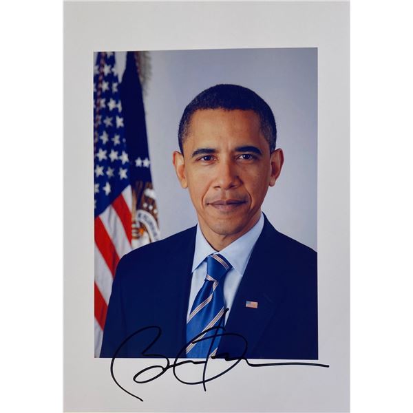 Autograph Signed president Barack Obama Photo