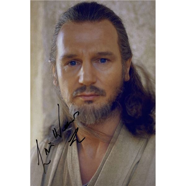Autograph Signed Star Wars Liam Neeson Photo