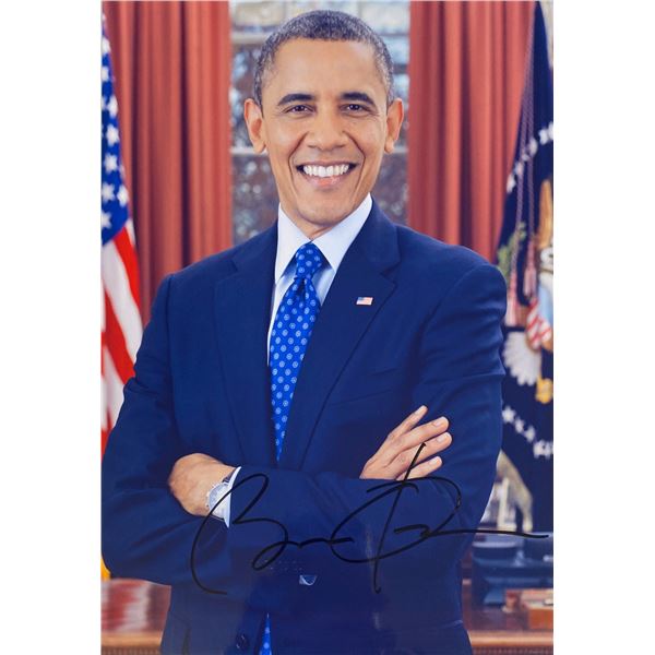 Autograph Signed president Barack Obama Photo