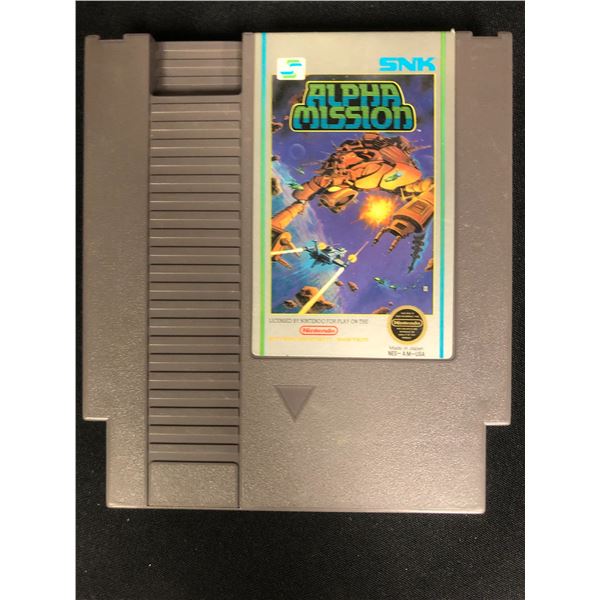 NINTENDO  ALPHA MISSION  VIDEO GAME