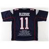 Image 1 : DREW BLEDSOE SIGNED STATS JERSEY (BECKETT HOLO)