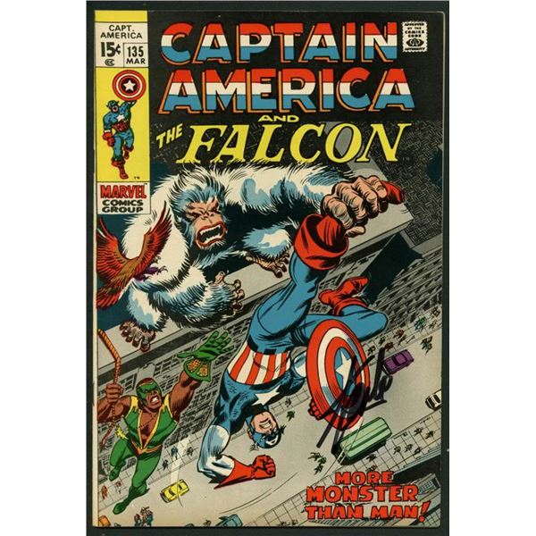 STAN LEE SIGNED CAPTAIN AMERICA AND THE FALCON NO.135 (PSA COA)