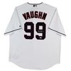 Image 1 : CHARLIE SHEEN 'RICKY VAUGHN' SIGNED CLEVELAND INDIANS MAJESTIC COOLBASE JERSEY (BECKETT COA)