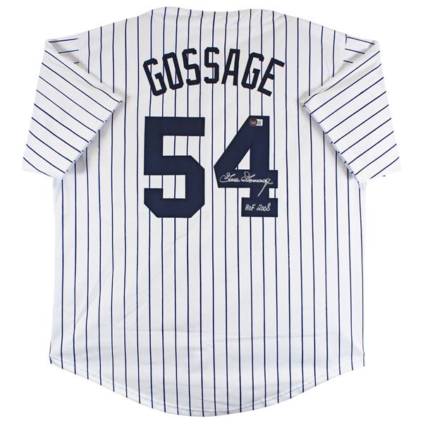 GOOSE GOSSAGE SIGNED NEW YORK YANKEES W/2008 HOF INSCRIPTION (BECKETT COA)