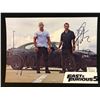 Image 1 : VIN DIESEL AND PAUL WALKER DUAL-SIGNED 8X10 PHOTO (RA COA)