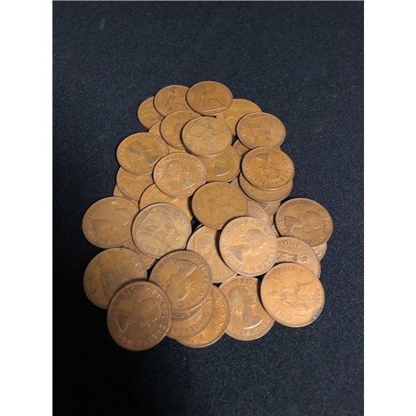 LOT OF VINTAGE BRITISH PENNIES