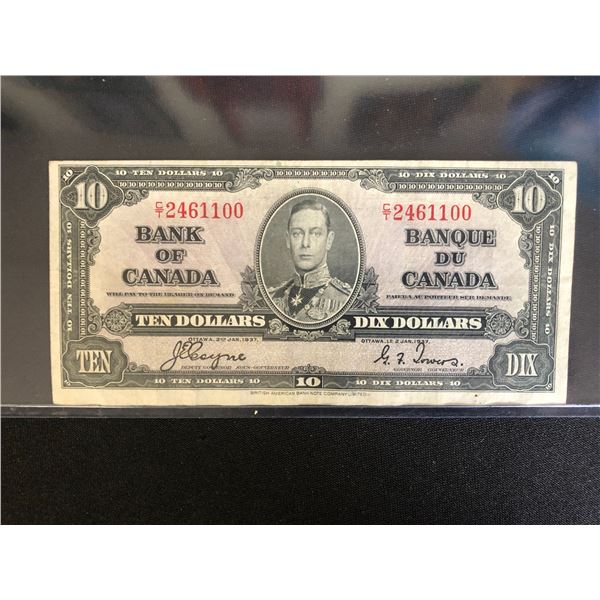 1937  $10.00 CANADIAN   COYNE/TOWERS