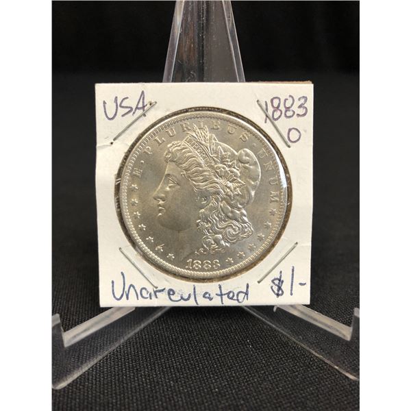 1883 O  MORGAN SILVER DOLLAR UNCIRCULATED  .900 SILVER